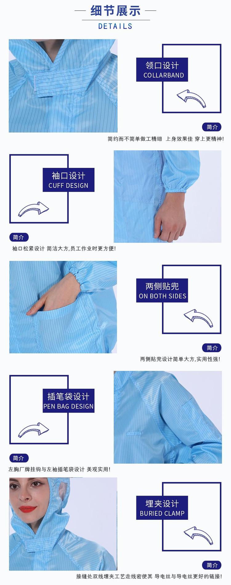 防靜電服定做細(xì)節(jié)展示 防靜電服定做細(xì)節(jié)展示